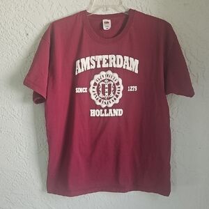 Fruit of the Loom Burgundy Amsterdam Tee
